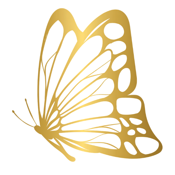 Schmetterling in Seitenansicht als Outline-Icon